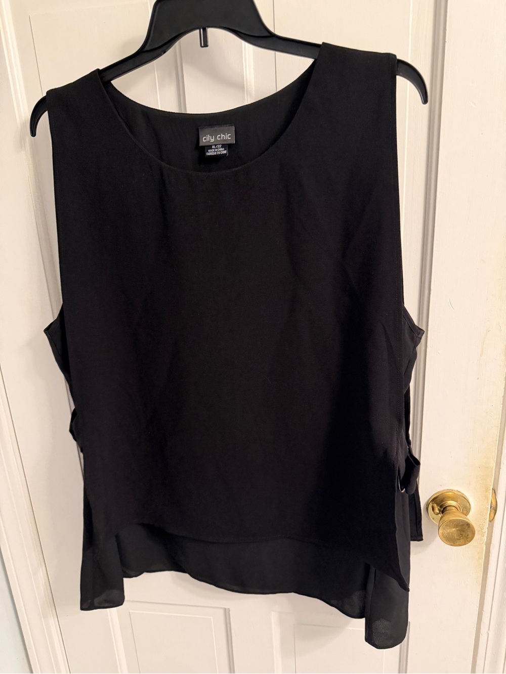 City Chic Black Sleeveless Layered Camisole